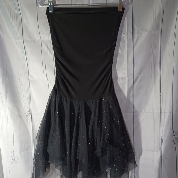 Taboo vintage strapless black dress with Sparkles - Picture 6 of 8